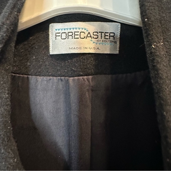 Vintage Forecaster of Boston Women’s High-Neck 100% Pure Wool Black Long Coat 12 - Picture 3 of 12